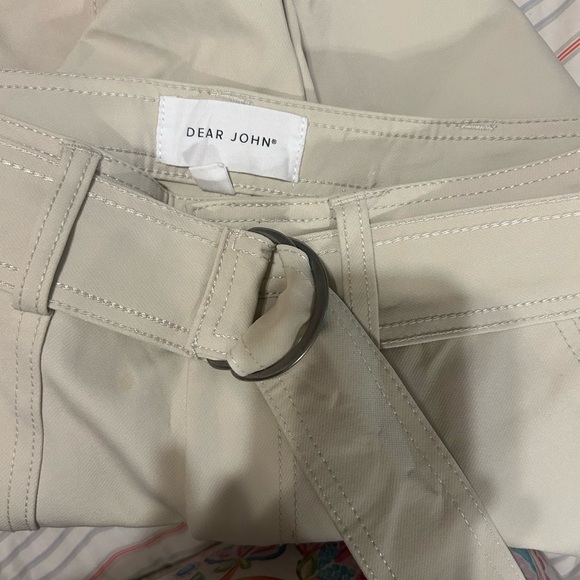 Dear John Cream Cargo Crop Pants with Tie Waist - Picture 14 of 14